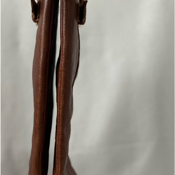 Steven by Steve Madden Size 6 Brown Glossy Leather Wedged Heeled Boots. - Picture 13 of 16